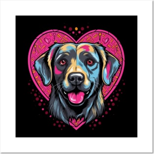 Labrador Retriever Valentine Day Posters and Art